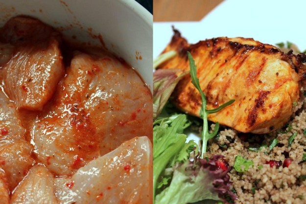 Chicken harissa with kamut couscous