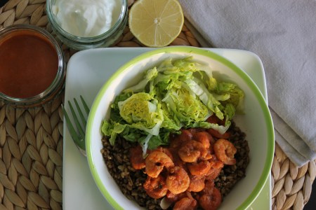 Prawn dish with compliments