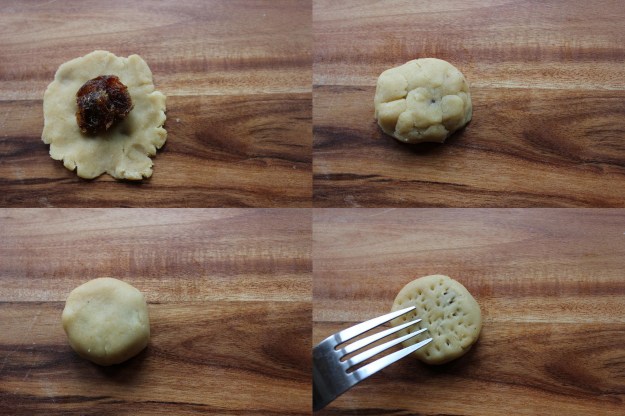 Stuffing date cookies