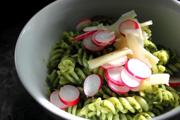 Green radish pasta